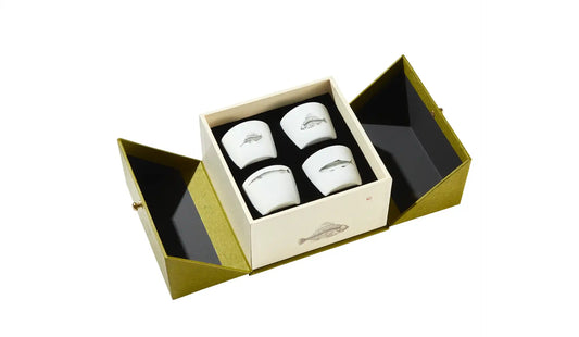Four Modern Jingdezhen Porcelain Cups Set